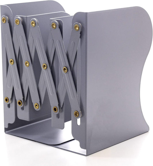 Adjustable Bookends Metal Book Ends for Heavy Book Holder Heavy Duty Bookends Nonskid Bookcase Desktop Book Organizer Binder Holder