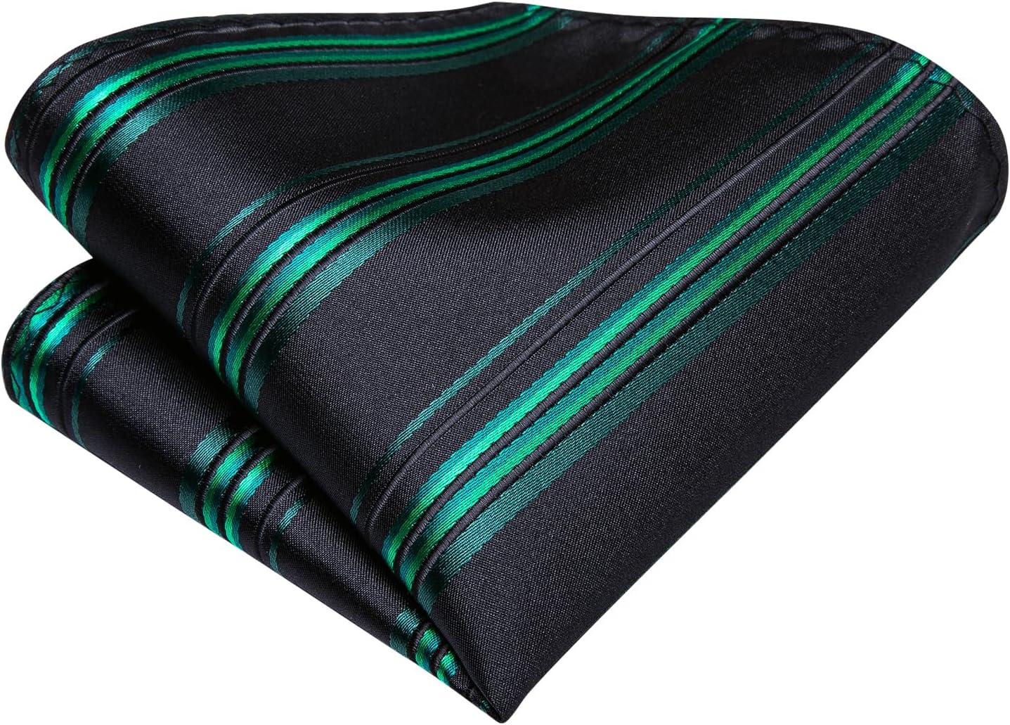 Dubulle Mens Paisley Striped Tie WOVEN Necktie for Men and Handkerchief Cufflinks Set Wedding Formal Business