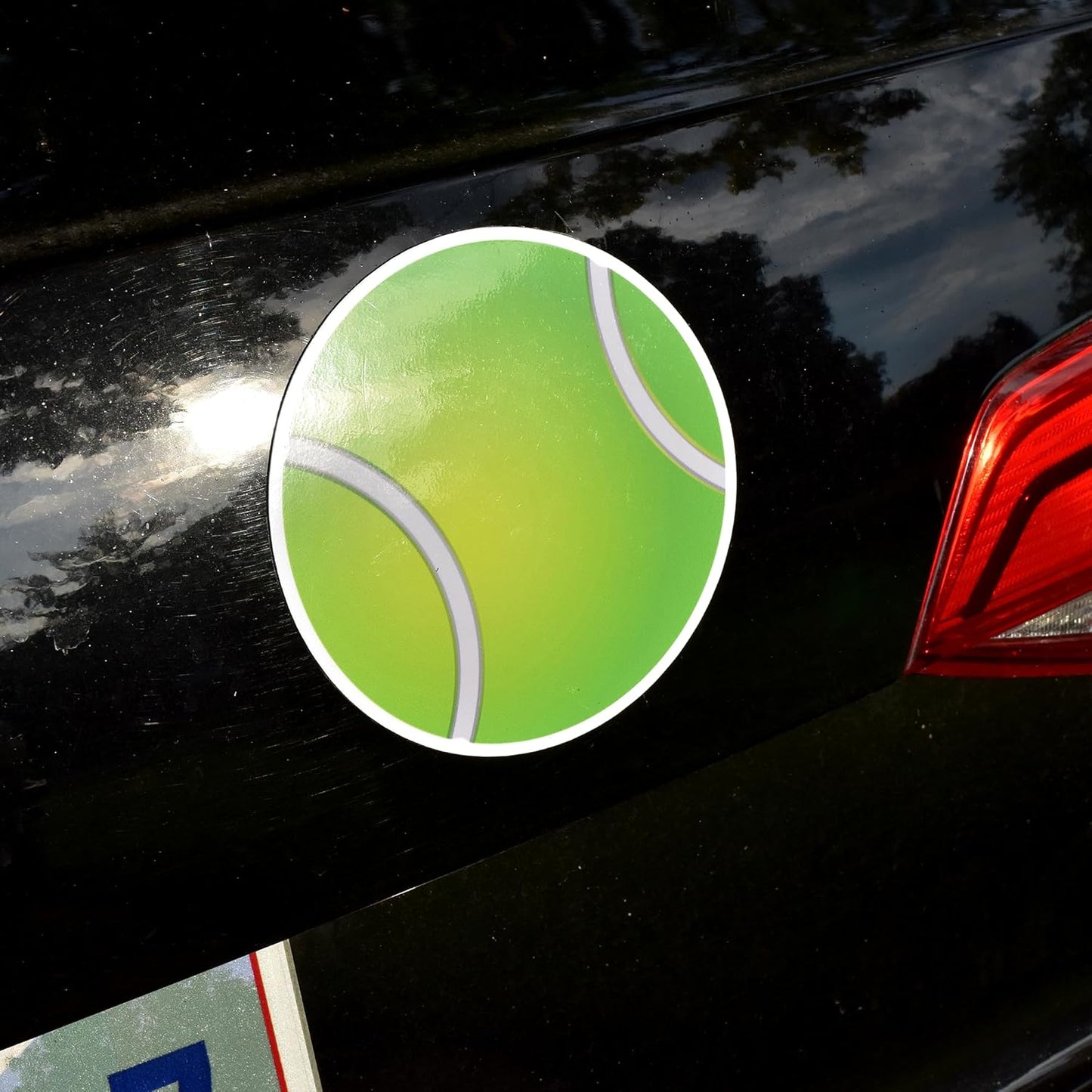 Tennis Ball Magnet, Green 5-Inch Round Shape, Realistic High-Definition Sports Design Printed on Thick Magnetic Backing, Strong Hold for Refrigerator, Car, Locker – Indoor & Outdoor Decorative
