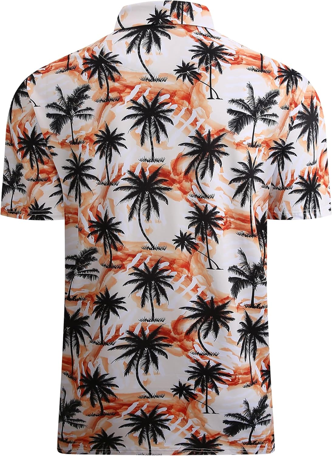 Alex Vando Mens Hawaiian Golf Shirt Moisture Wicking Digital Print Golf Shirts for Men