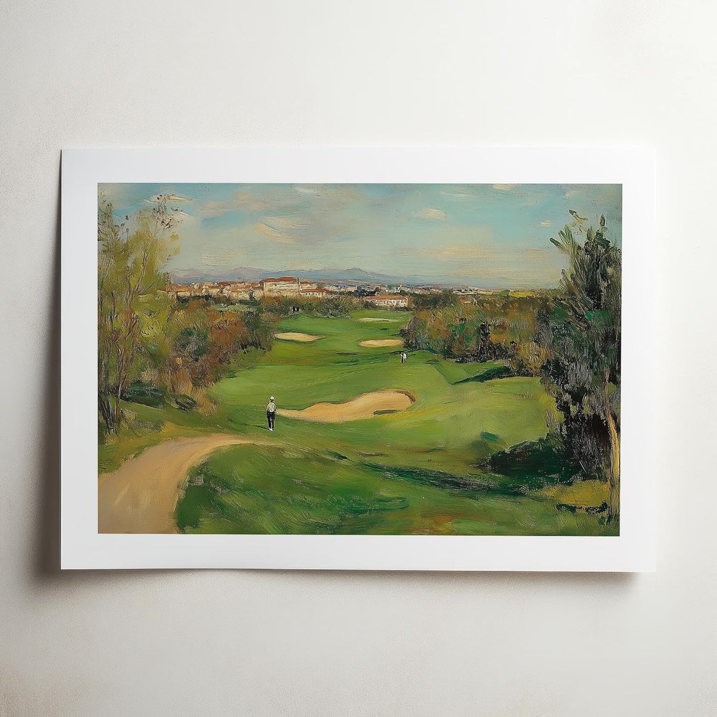 Vintage Golf Course Premium Giclee Fine Art Prints - Antique Style Golf Course Painting Posters, Golf Wall Art, Aesthetic Golfing Poster for Home Office Decor, Ready to Frame