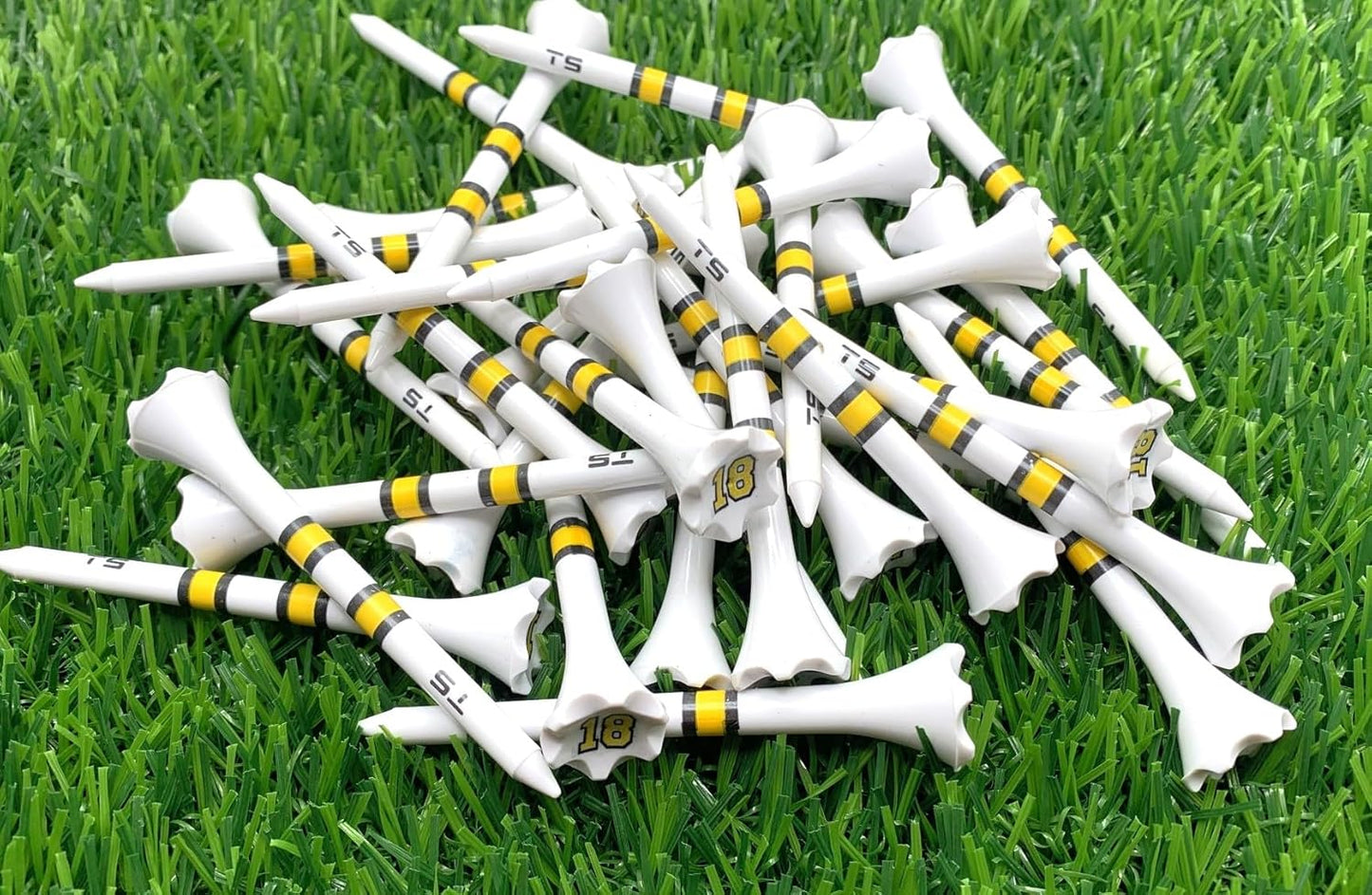 TRUESTRIKE Premium USA Golf Tees – 3¼" or 2¾" Durable Plastic Performance Tees (100 Pack) – Made in USA – Bulk Value Pack