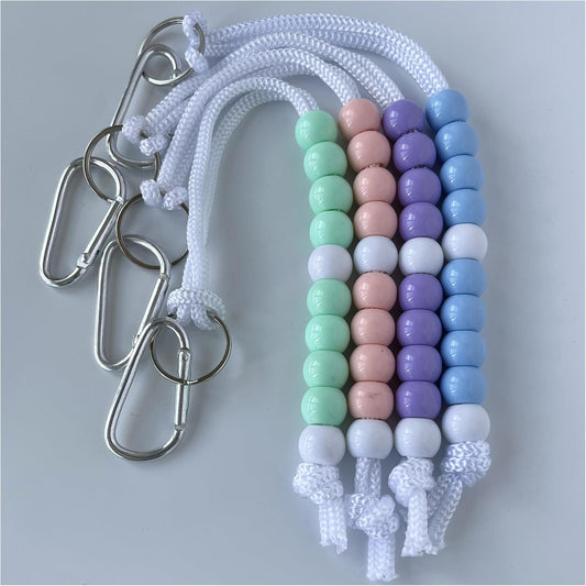 Golf Stroke Counter, 4 Pack Golf Beads Score Counter with Clip for Referee Caddy Golfer