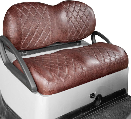 NOKINS Golf Cart Vinyl Diamond Seat Covers kit, Fit Club Car Precedent/Tempo/Onward Premium Front Seat Cushion, Soft/Scratch-Resistant/No Stapler Needed
