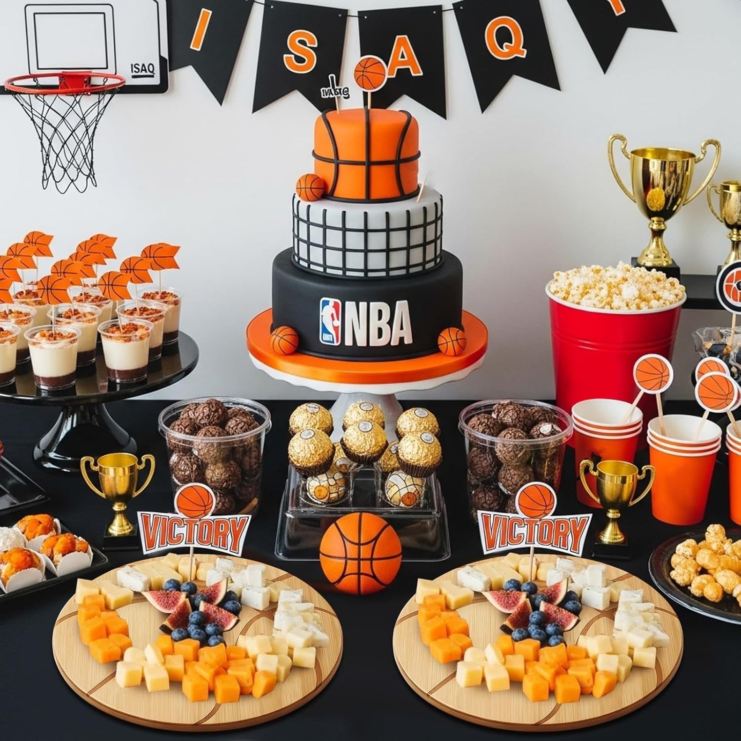 Basketball Cheese Board Gift Set Party Favor Prizes Charcuterie Wood Board with Knives and Box Father Day Gift for Dad Grandpa Party Tournament Game(Bamboo Wood, Basketball)