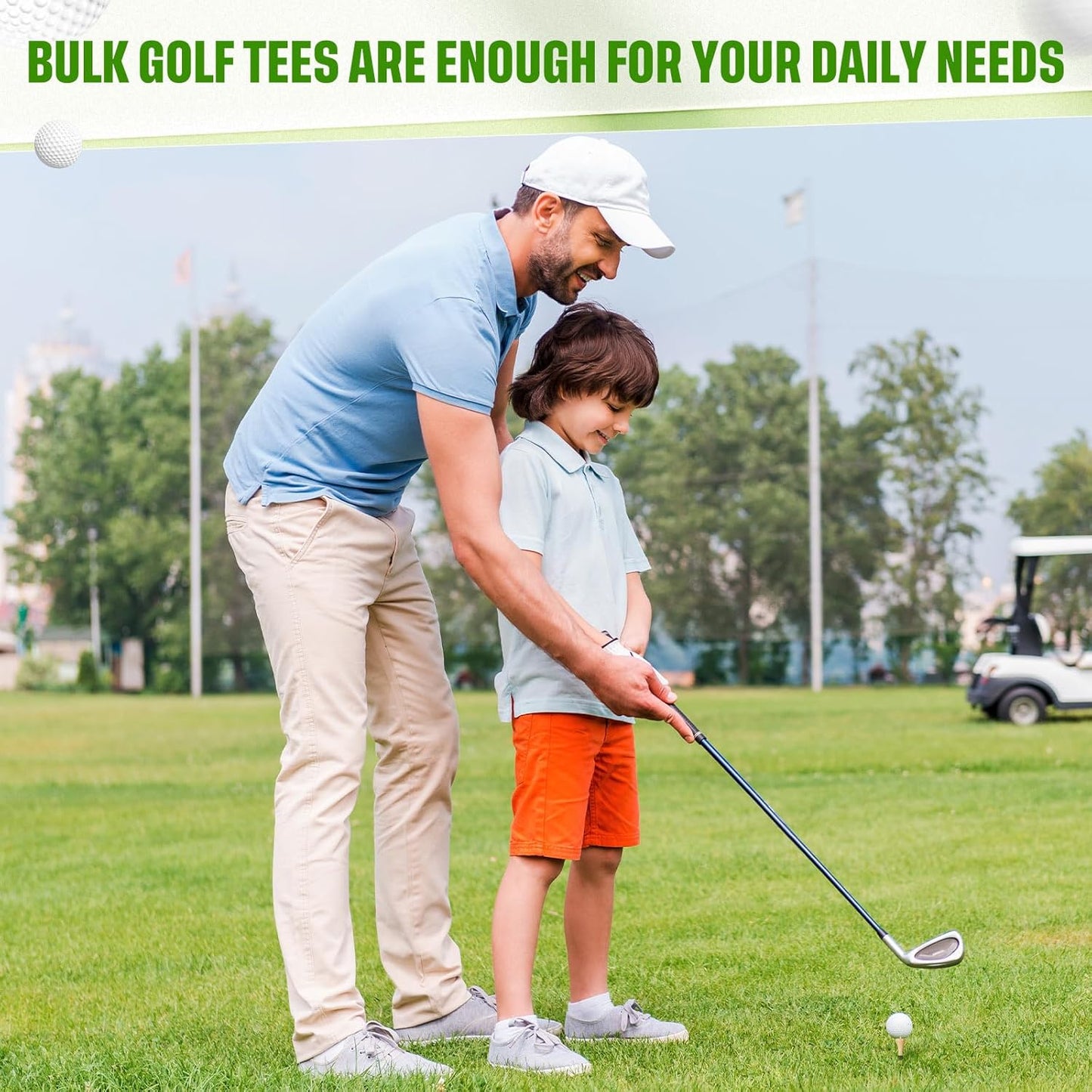 Mudder 600 Pack Golf Tees Bulk Wooden Golf Tees Wood for Men Balls Accessories