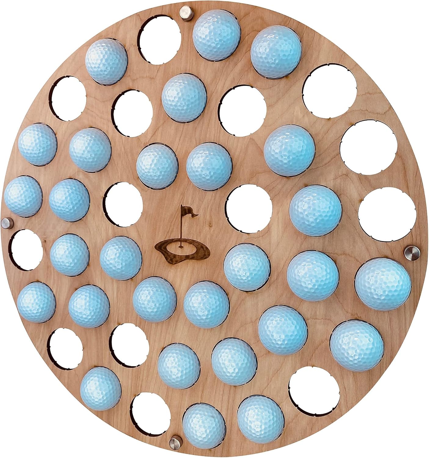 Torched Golf Ball Display Holder Collector’s Case Holds 42 Golf Balls Wall Mount Decor