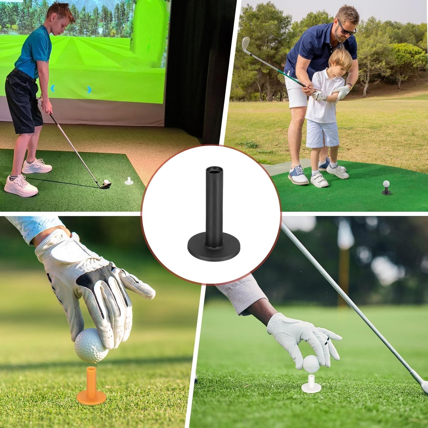 Rubber Golf Tees [] - Flexible Stable Ball Holder Use for Home & Outdoor & Indoor Tall Training Driving Range - [] Hitting Mats