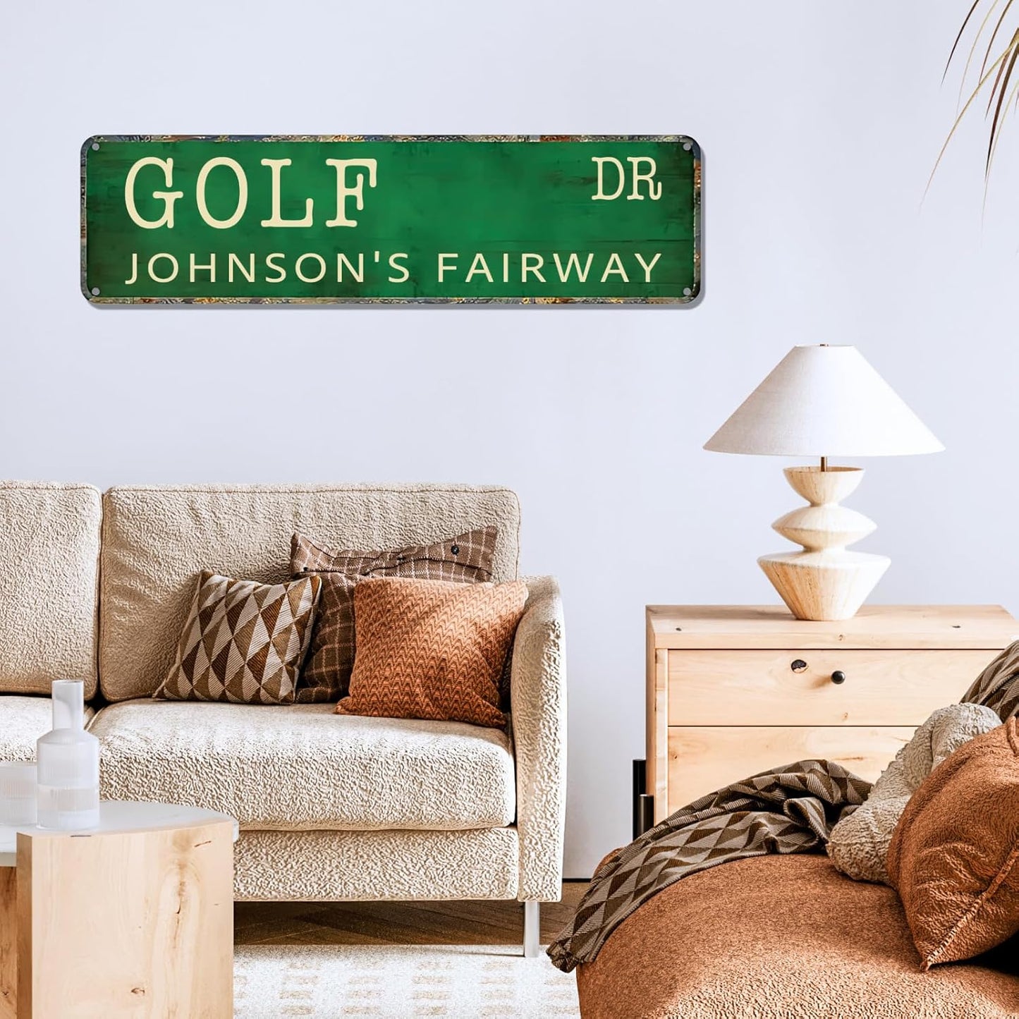 Personalized Golf Metal Sign, Vintage Country Club Villa Decor, Custom Metal Sign with Name, Personalized Golf Wall Decor for Club Garage Bar, 19th Hole Wall Art, Gifts for Golfers Dad Father Husband