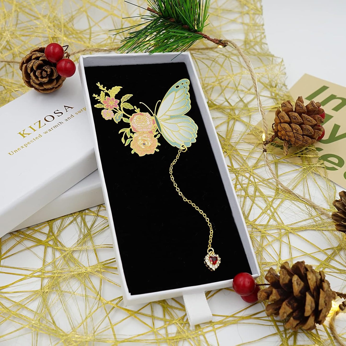 Butterfly Bookmarks for Women,Cute Funny Metal Bookmark,Unique Gifts Book Markers for Women Book Lovers,Teacher Appreciation Gifts,Valentine Mother's Day Christmas New Year Birthday Gift