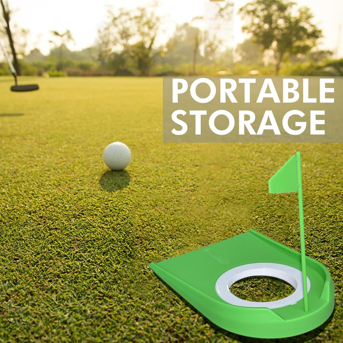 9 Pack Golf Putting Cups with Flags, Plastic Golf Training Aids with Golf Ball Retriever, Putting Training Hole Set for Indoor Outdoor