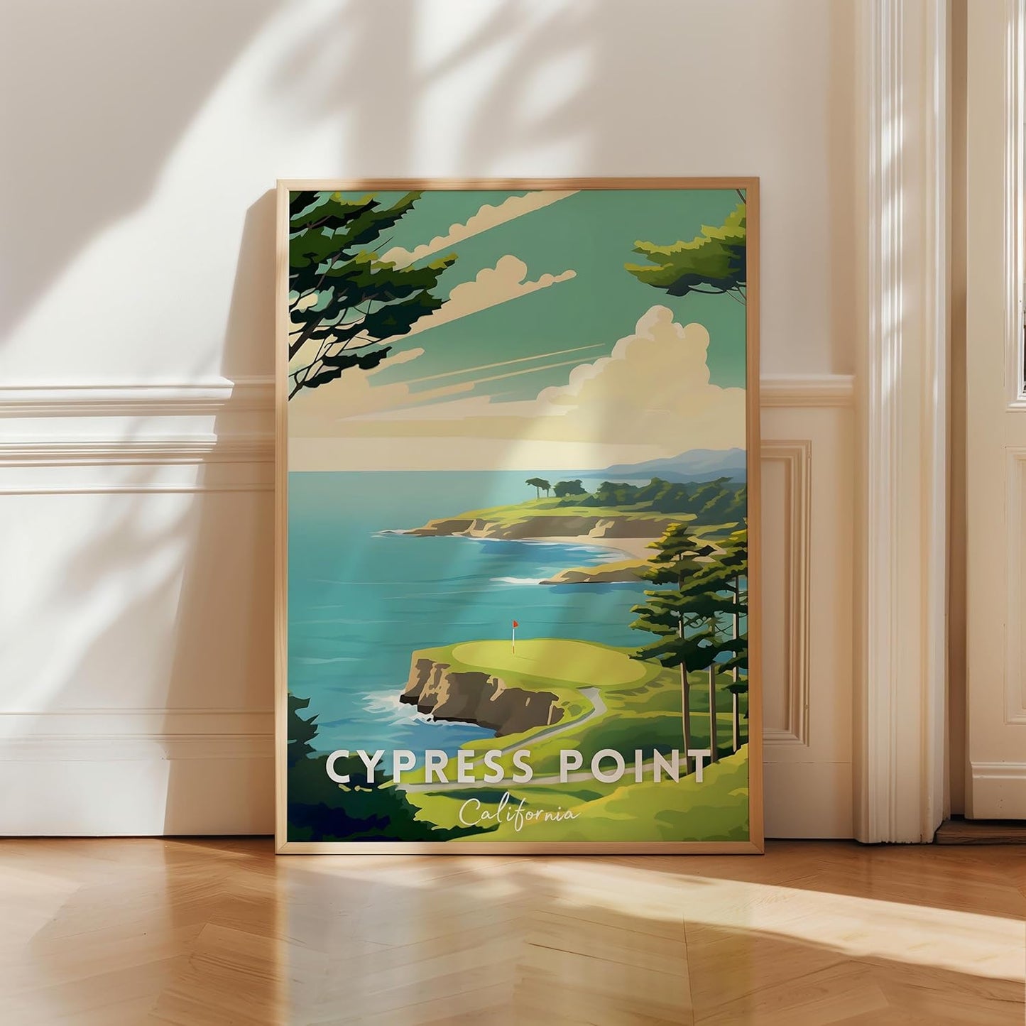 Golf Course Premium Giclee Fine Art Prints - Augusta, Pebble Beach, Pinehurst, Golf Course Posters, Golf Wall Art, Aesthetic Poster for Home Office Decor, Ready to Frame