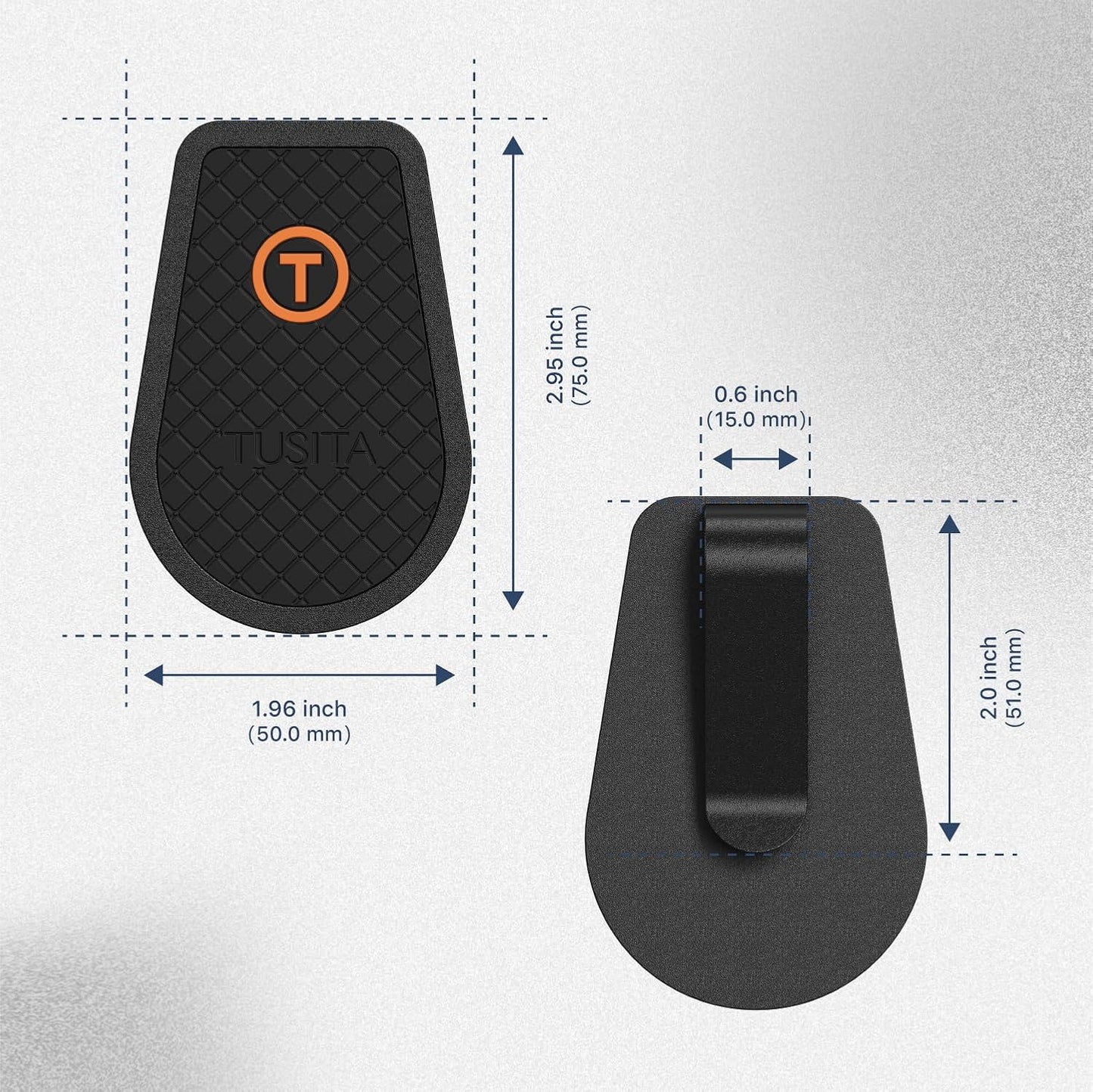 TUSITA Golf Steel HUB - Belt Clip Compatible with Bushnell Magnetic Golf Laser Rangefinders, Magnet Accessories