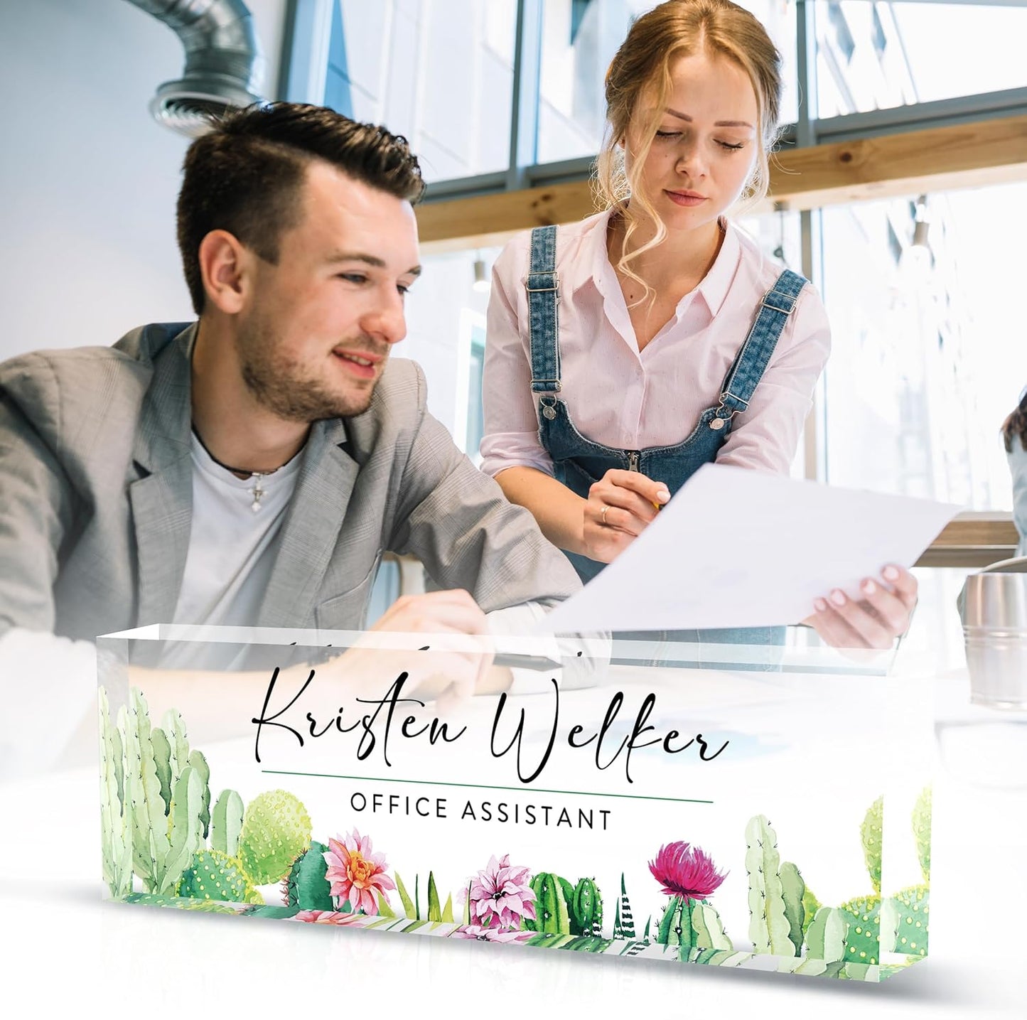 Desk Name Plate Personalized, Custom Name Plate for Desk, Office Desk Decor for Women & Men, Employee Appreciation Gifts The Office Gifts for Boss, Lawyer, Manager, Teacher, Nurse