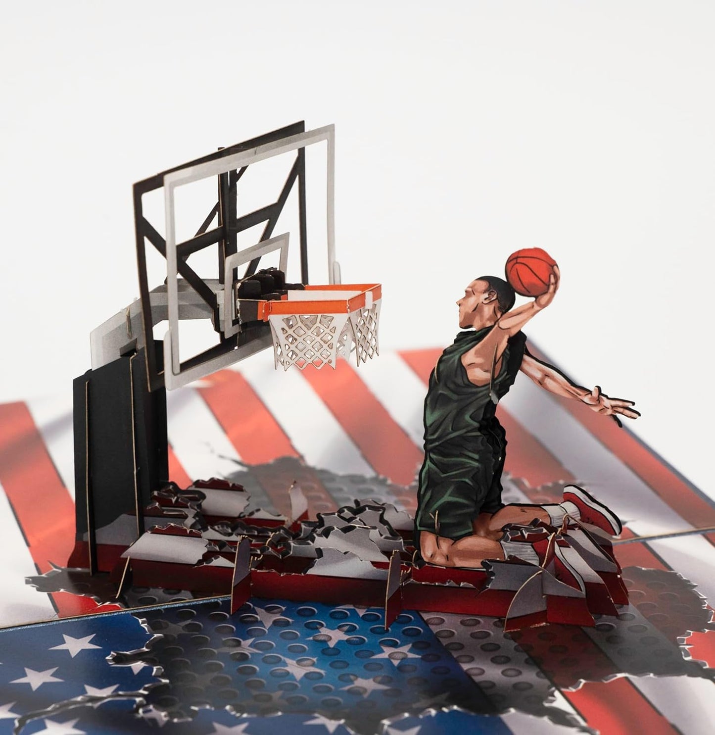 3D Popup Card of Basketball Player, Paper Art & Handicraft, Greeting Card, Birthday, Anniversary, Christmas, Fathers Day Card, Handmade Gift For Him, Men, Dad, Son, Boyfriend, Husband