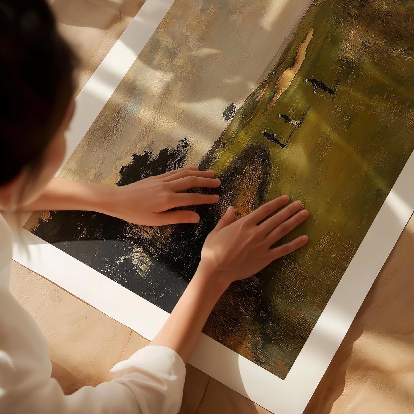 Vintage Golf Course Premium Giclee Fine Art Prints - Antique Style Golf Course Painting Posters, Golf Wall Art, Aesthetic Golfing Poster for Home Office Decor, Ready to Frame