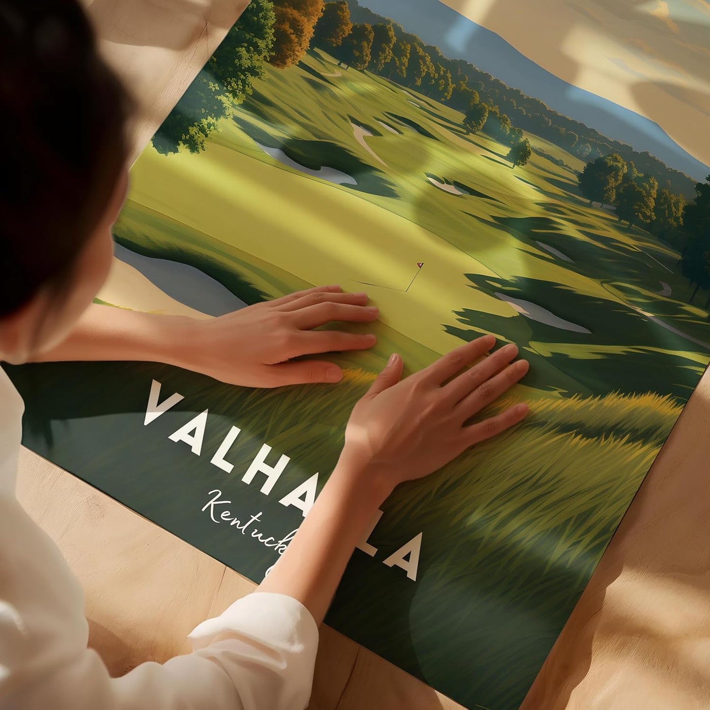 Golf Course Premium Giclee Fine Art Prints - Augusta, Pebble Beach, Pinehurst, Golf Course Posters, Golf Wall Art, Aesthetic Poster for Home Office Decor, Ready to Frame