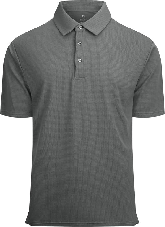 Alex Vando Mens Golf Shirt Moisture Wicking Quick-Dry Short Sleeve Casual Polo Shirts for Men