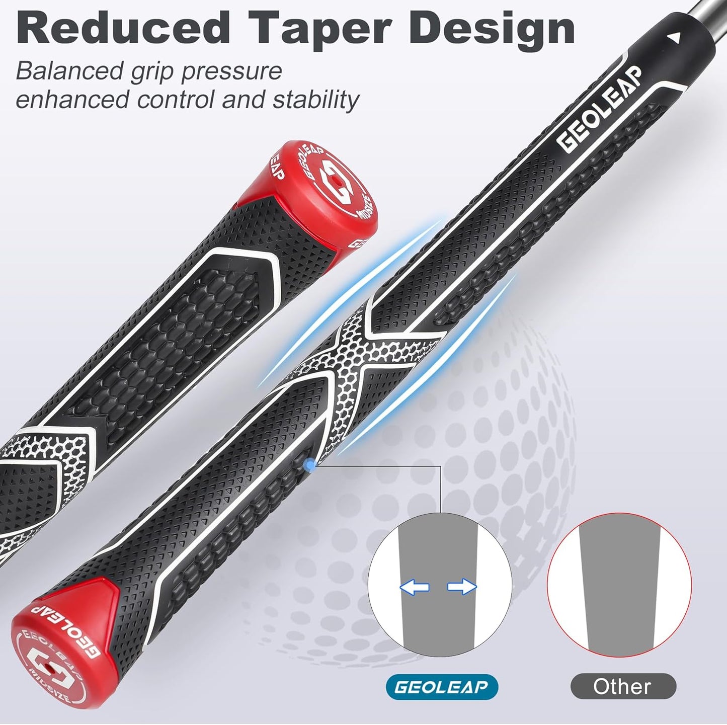 Geoleap Golf Grips 13 Pack,Non-slip and High Shock-absorbing Golf Club Grips ,Choose between 13 Grips with 15 Tapes and Full Kits.