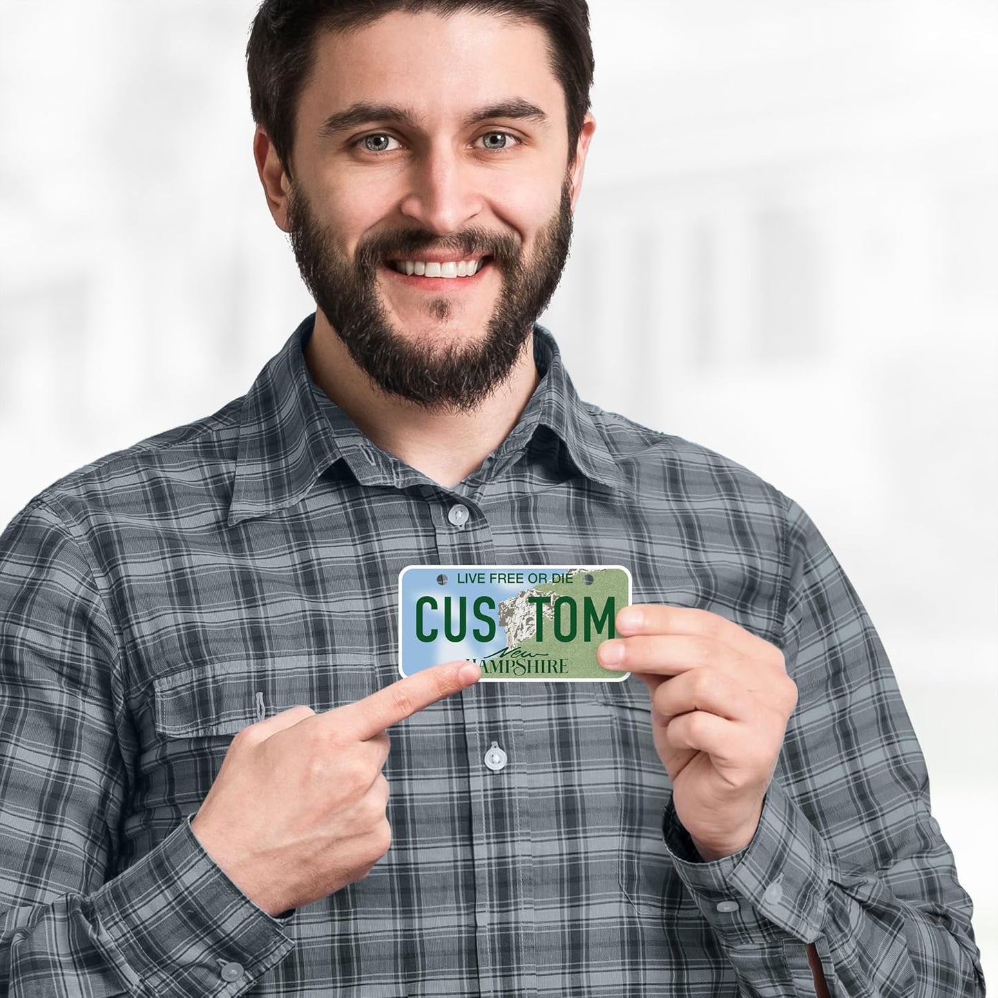 Mini License Plates, Personalized License Plates, Custom for Car, Bikes, ATV, Kids Car, Golf Cart, Jeep, 2x4 Inch, Rust-Free Fade Resistant Aluminum, USA Made by My Sign Center (New Hampshire)