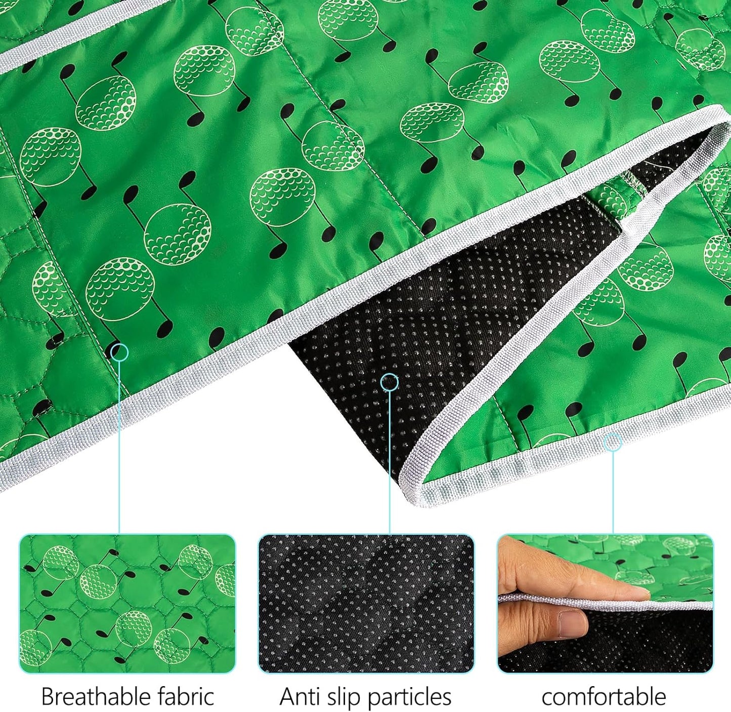 Golf Cart Seat Covers,EZGO Seat Cover,Heavy Duty Golf Cart Seat Blanket,Waterproof Travel Sports Cart Seat Cushion Covers for 2 Person Seats Club Car,Winter Golf Cart Accessories,Golf Cart Seat Cover