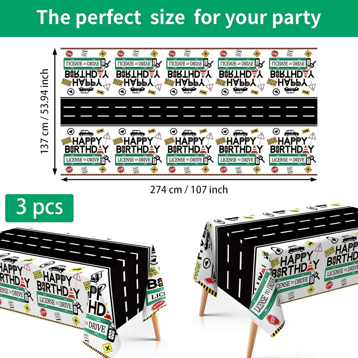 Grencian 16th Car Plastic Tablecloth