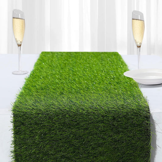 Artificial Grass Table Runners-13 x 48 Inches Faux Grass Table Runner for Golf Themed Party,Synthetic Turf Table Runner for Wedding Party, Birthday, Banquet, Baby Shower, Home Decor