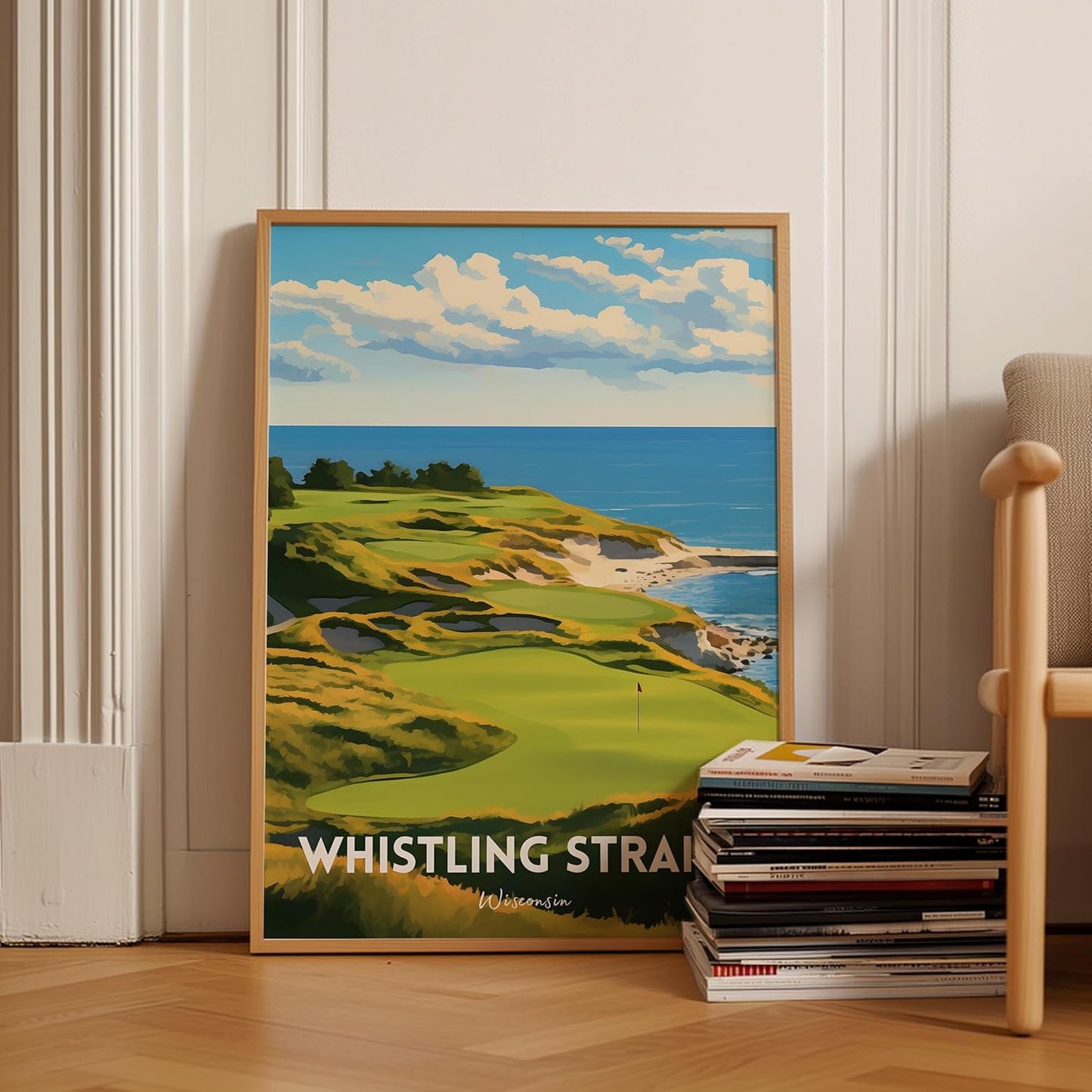 Golf Course Premium Giclee Fine Art Prints - Augusta, Pebble Beach, Pinehurst, Golf Course Posters, Golf Wall Art, Aesthetic Poster for Home Office Decor, Ready to Frame