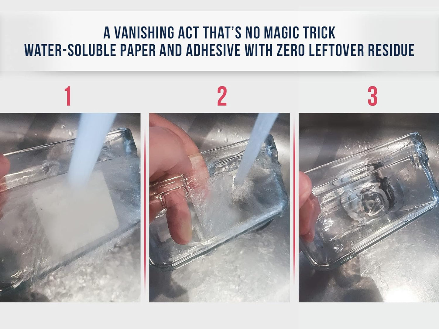 MESS Dissolvable Food Labels, Fill-in, 2x2 200/Roll - Dissolves in 30 Seconds or Less - Removable Pantry, Meal Prep & Food Storage Labels – Canning & Freezer Use