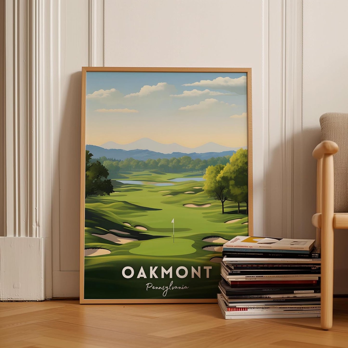 Golf Course Premium Giclee Fine Art Prints - Augusta, Pebble Beach, Pinehurst, Golf Course Posters, Golf Wall Art, Aesthetic Poster for Home Office Decor, Ready to Frame