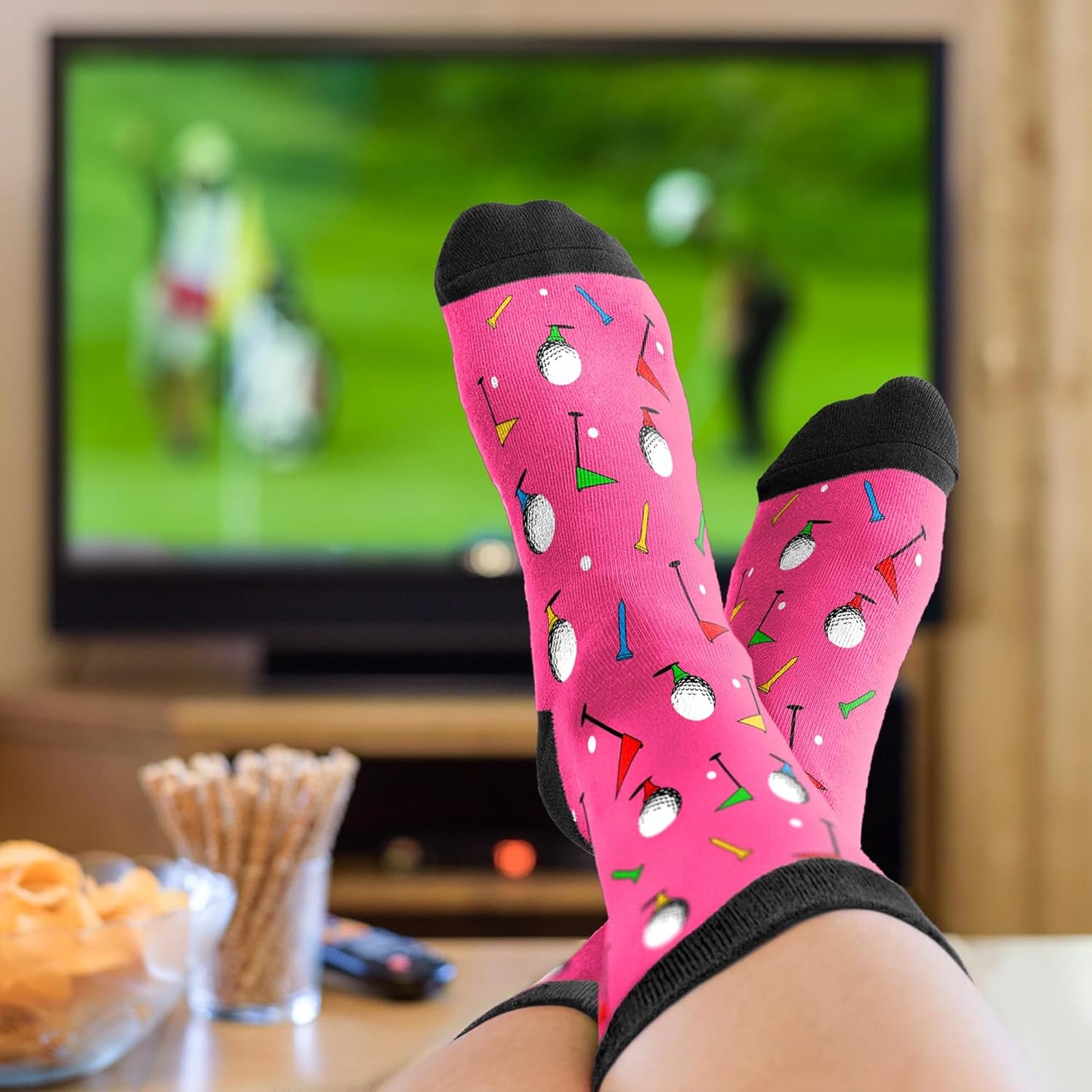 VICRAZY Golf Gifts for Men, Women - Golf Accessories, Golf Socks for Dad, Mom - Funny gift, Christmas Gifts, Stocking Stuffer