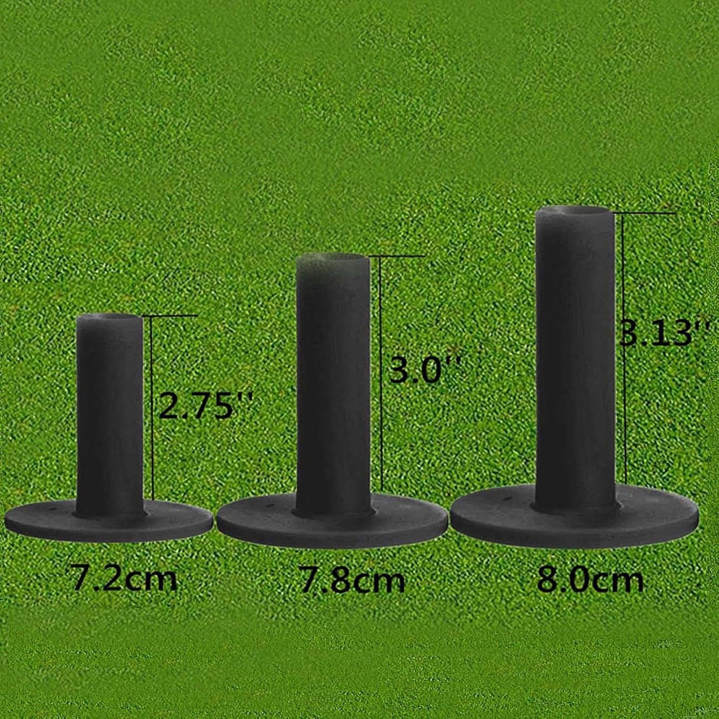 Golf Rubber Tees Driving Range Different Size, Professional Durable Tee Set for Indoor Outdoor Practice Mat…