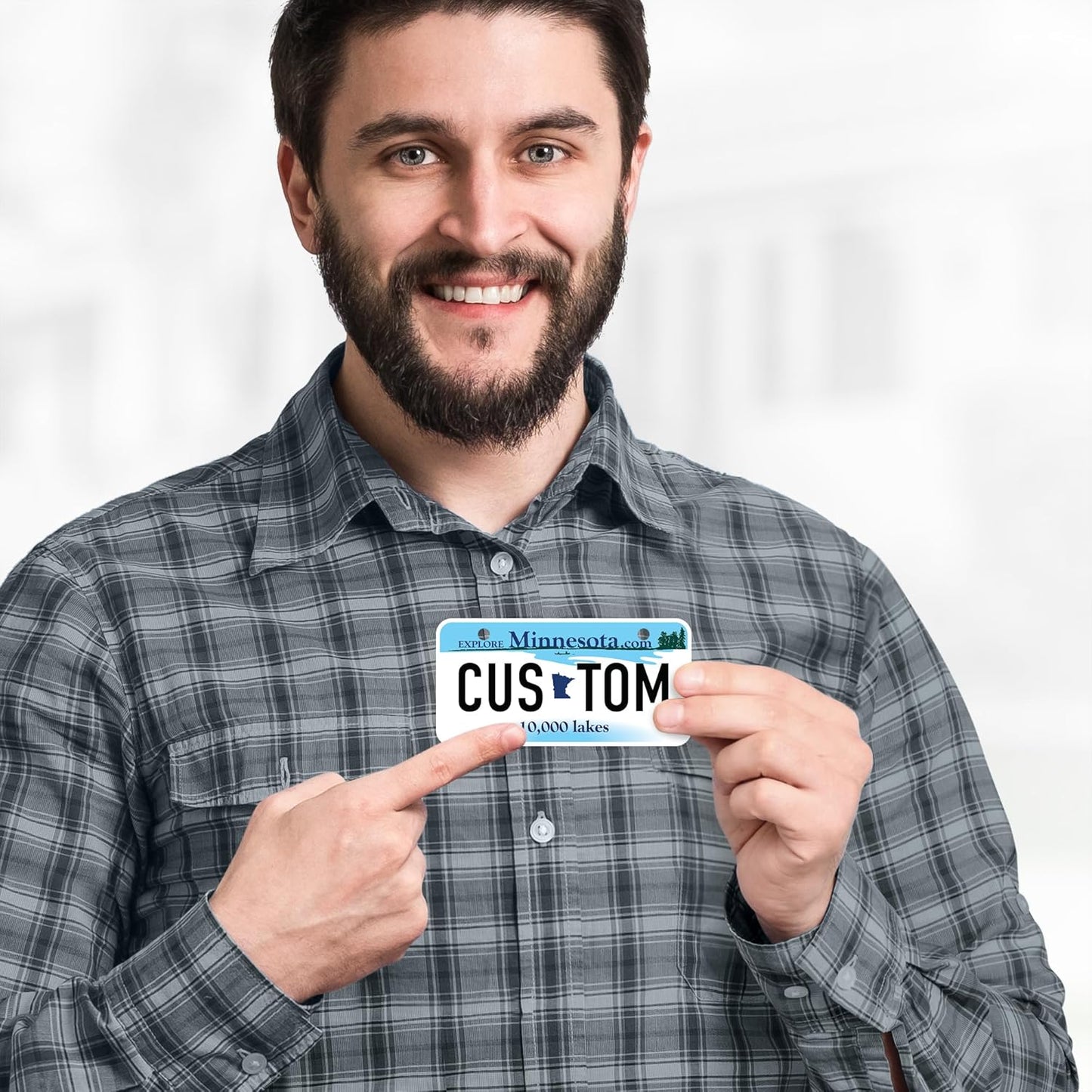 Mini License Plates, Personalized License Plates, Custom for Car, Bikes, ATV, Kids Car, Golf Cart, Jeep, 2x4 Inch, Rust-Free Fade Resistant Aluminum, USA Made by My Sign Center (Minnesota)