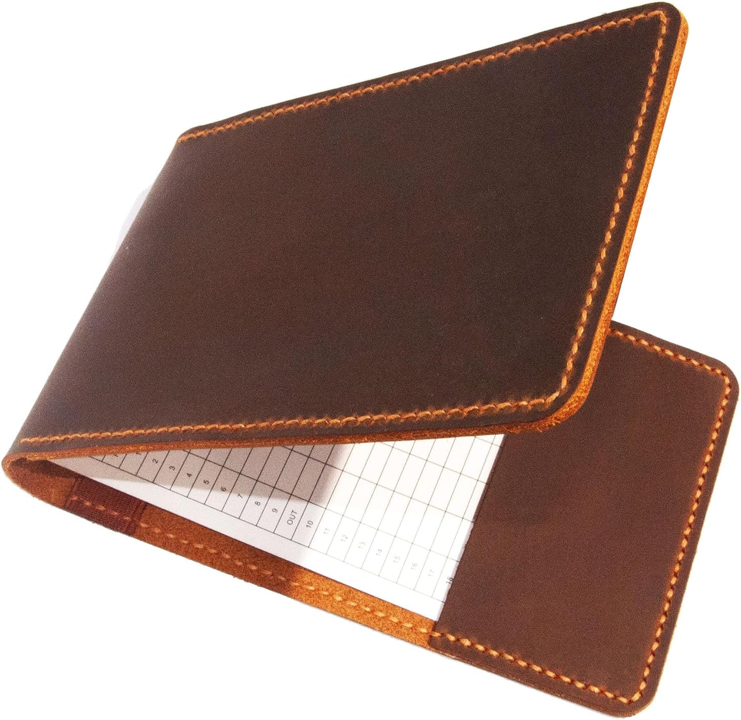 Leather Golf Scorecard & Yardage Book Holder, Personalized Golf Gift, Yardage Book Holder, Gifts for Dad, Gifts for Golfers (Pattern #6)