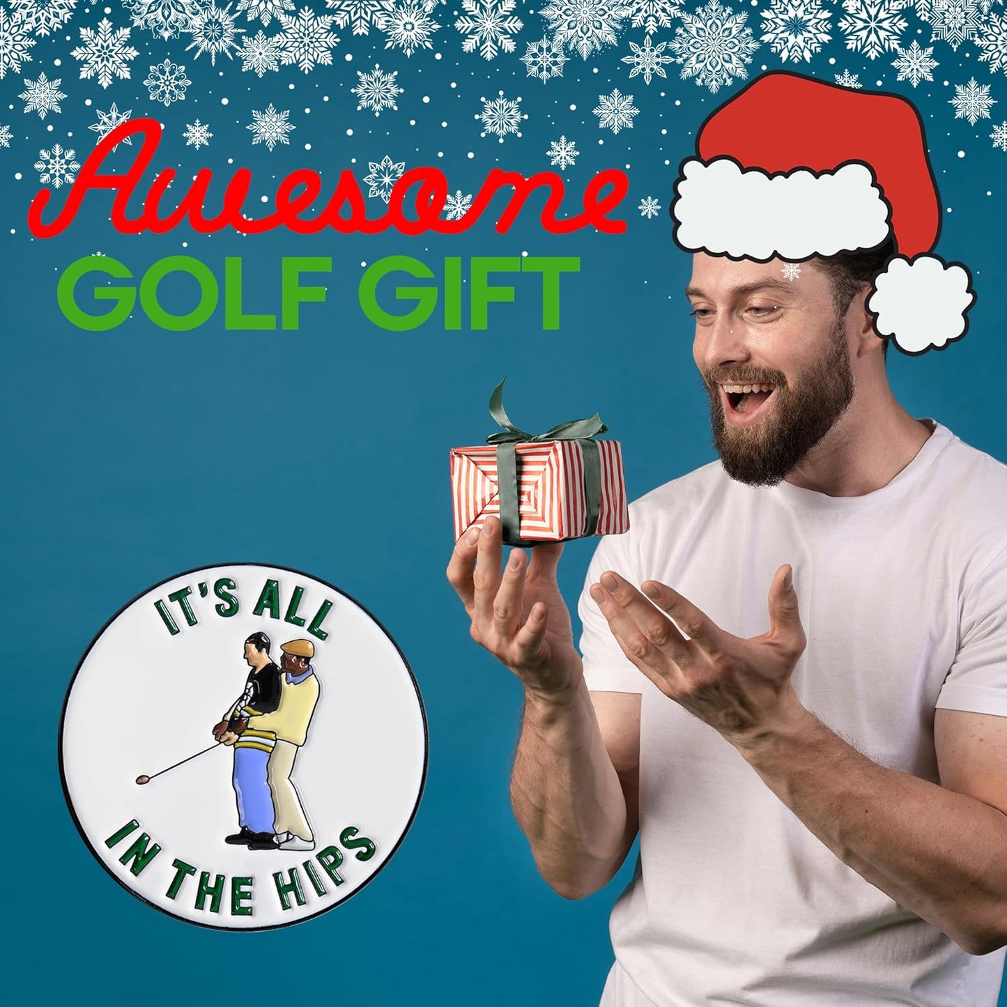 ZEETY Funny Golf Ball Marker with Magnetic Hat Clip – Golf Accessories for Men and Women, Great Golf Gift for Players with Attitude