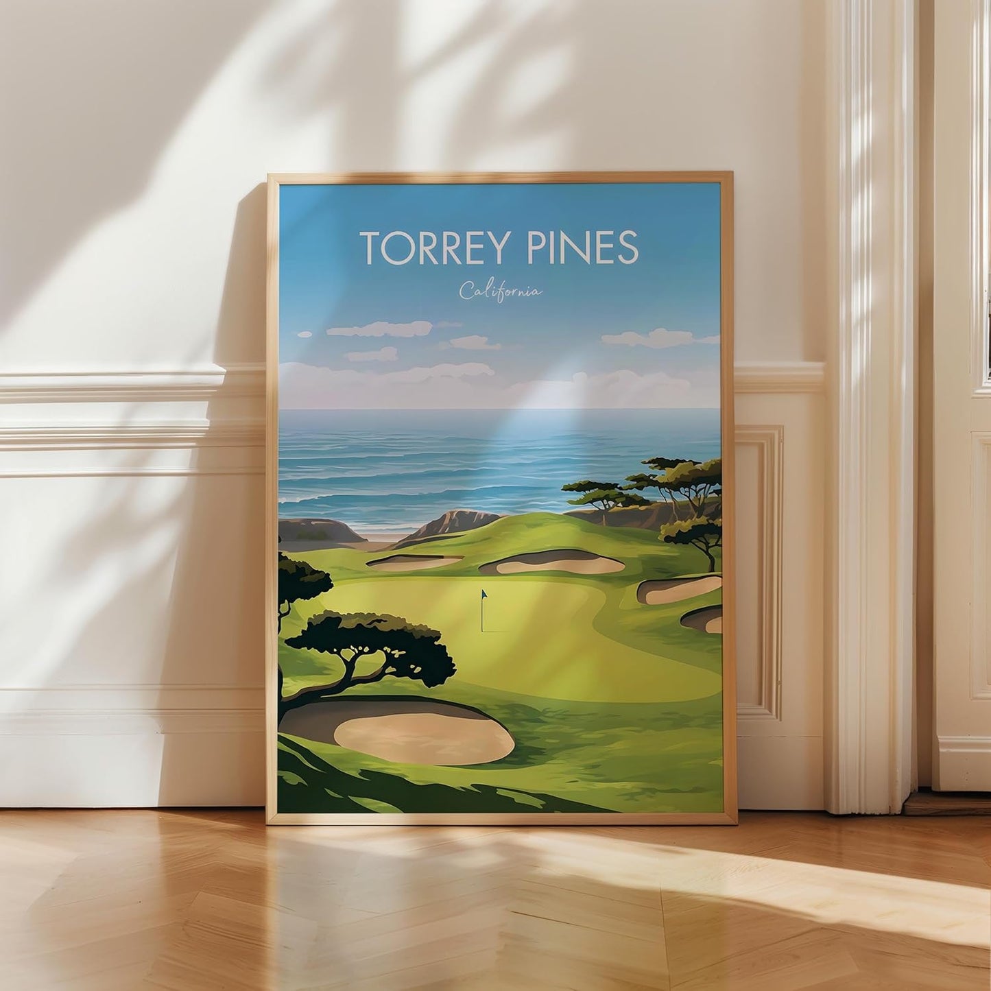 Golf Course Premium Giclee Fine Art Prints - Augusta, Pebble Beach, Pinehurst, Golf Course Posters, Golf Wall Art, Aesthetic Poster for Home Office Decor, Ready to Frame
