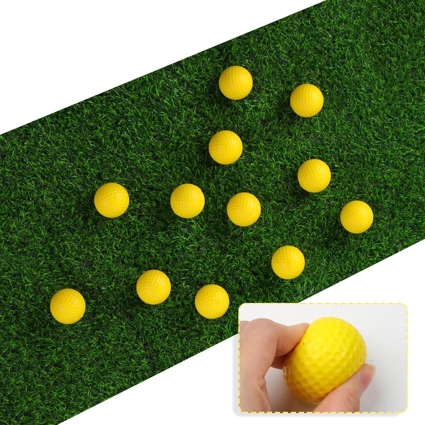 Guirnd 20 Pack Practice Golf Balls, 41mm Foam Golf Balls, Realistic Feel and Long Lasting Limited Fligh Practice Golf Balls for Backyard, Foam Golf Practice Balls for Indoors or Outdoors