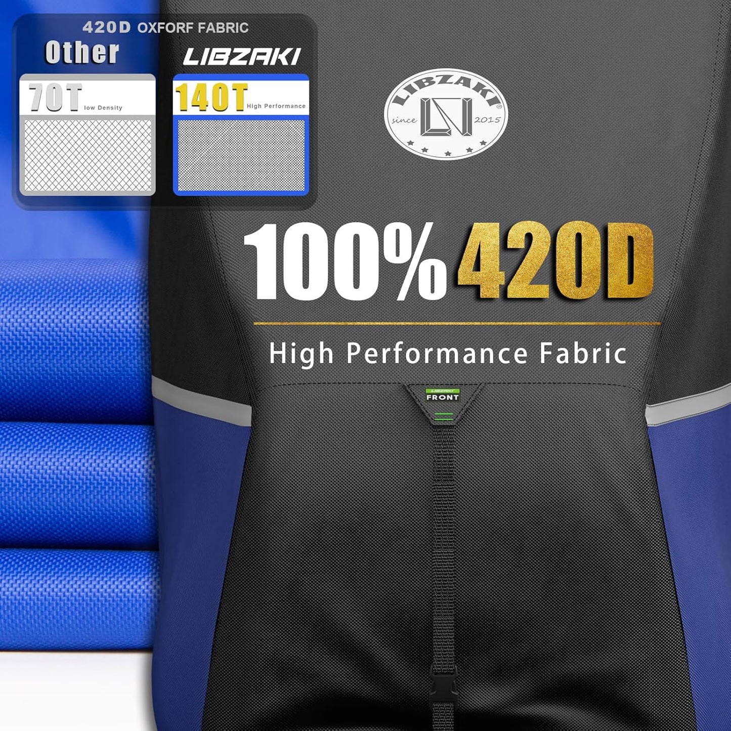 Waterproof Golf Cart Cover, Heavy Duty Marine Grade Fabric, Universal Fits for Most Brand 2/2+2/4+2 Passengers Yamaha, Honda, Club Car, EZGO Golf Cart