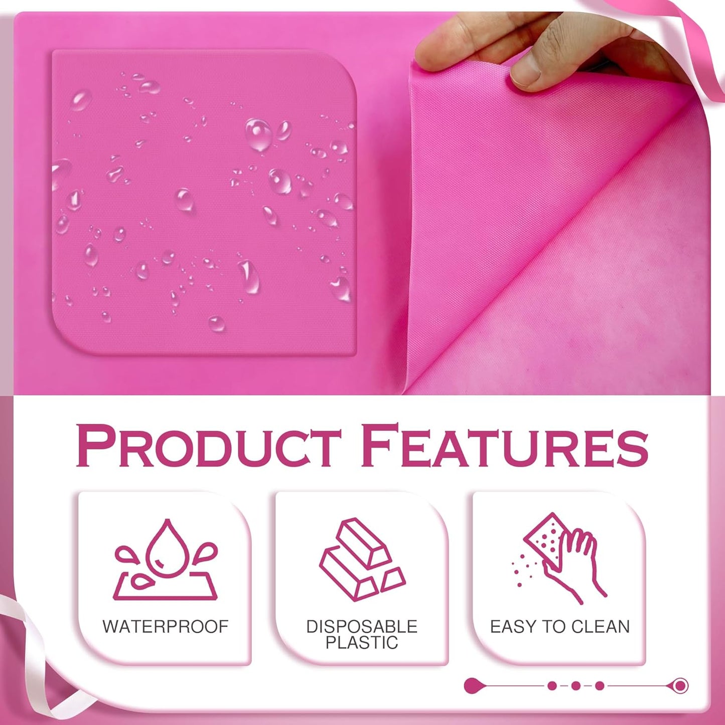 12 Pieces Pink Series Rectangle Tablecloth, 54x72 Solid Color Waterproof & Spillproof Disposable Plastic Table Cover, Durable Party Tablecloth for Dining, Buffet, Picnic, Outdoor Events