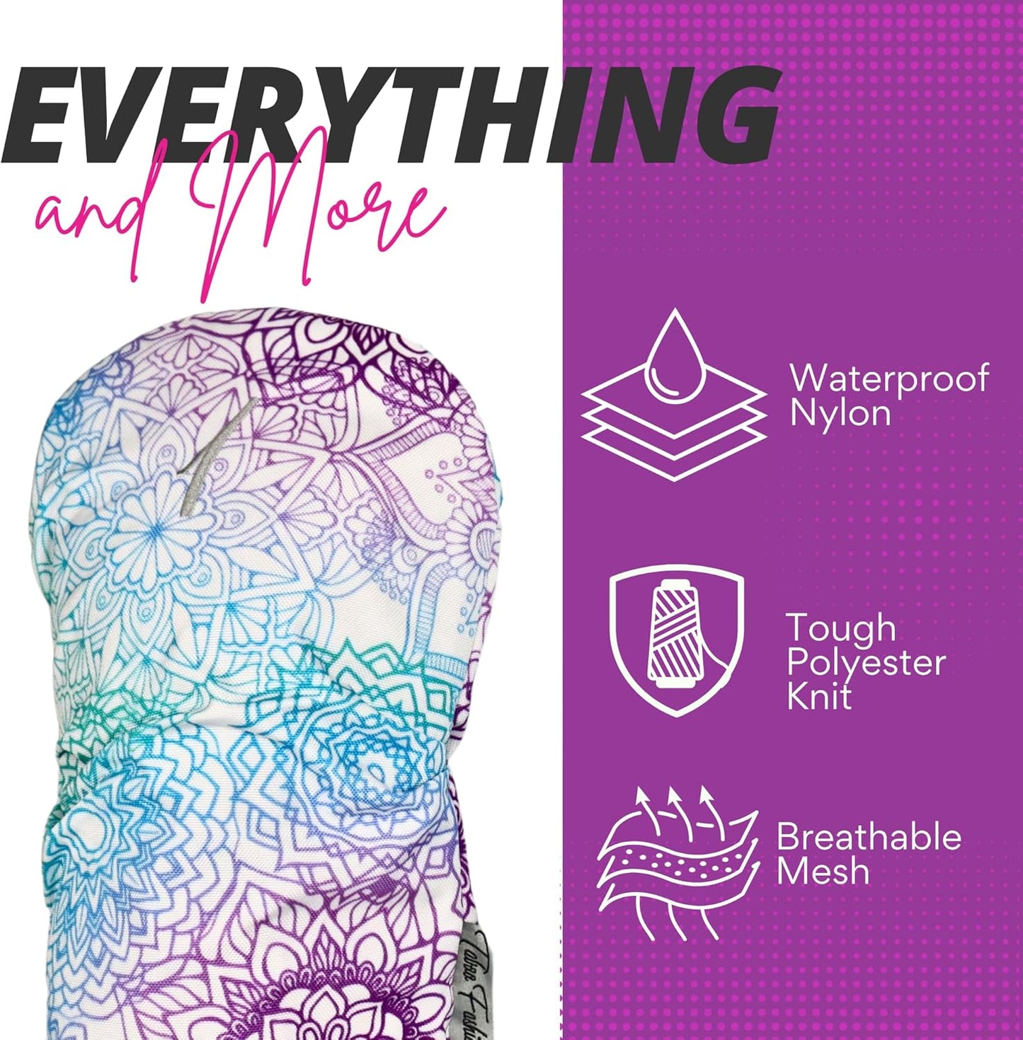 Taboo Fashions Resort Collection Golf Club Covers for Women - Numbered Golf Headcovers Set for Driver, Fairway and Hybrid Clubs - Weather Resistant, Pack of 4