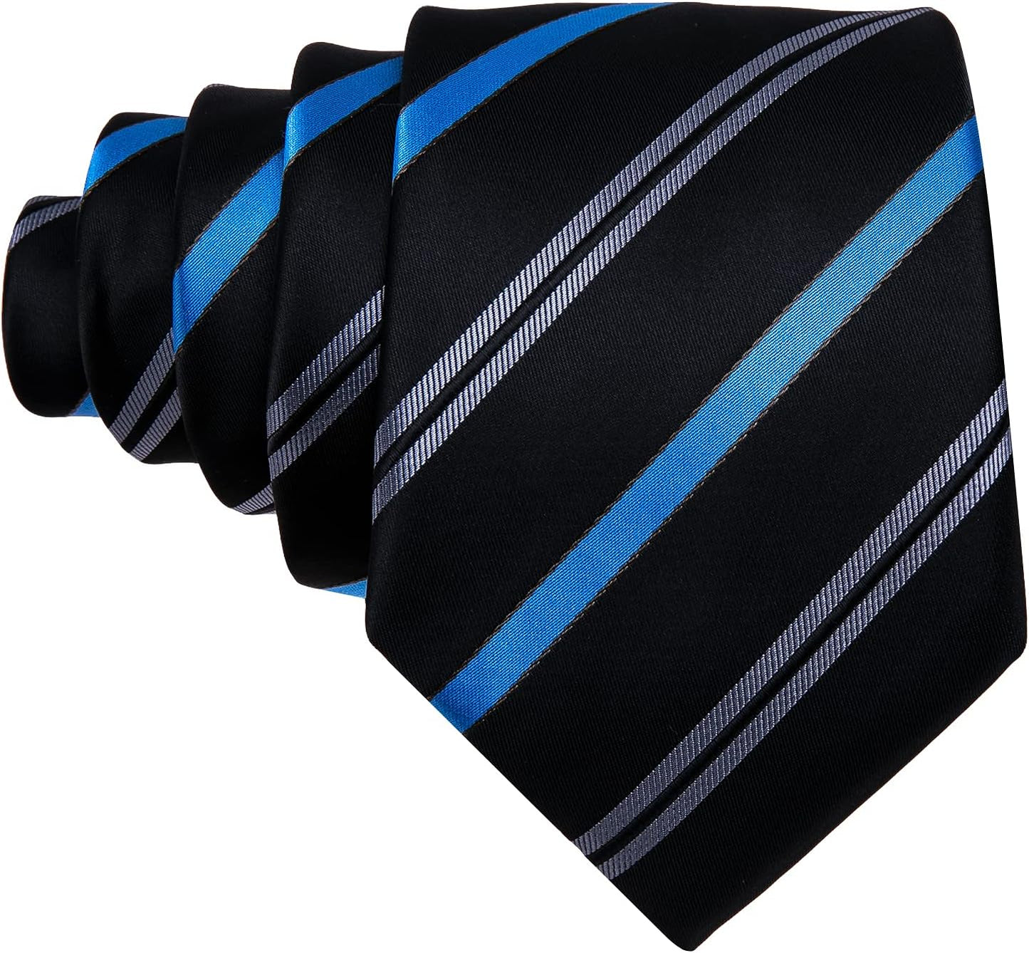 Barry.Wang Designer Classic Ties for Men Set Formal Pocket Square Cufflink Check Plaid