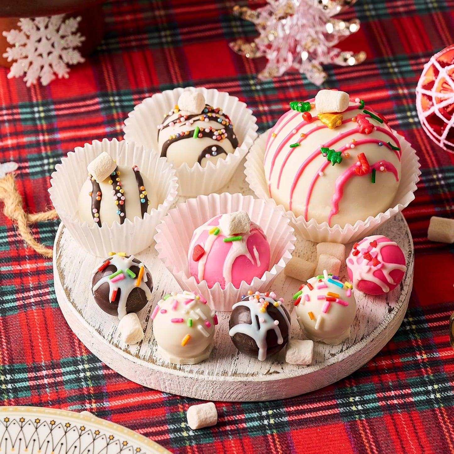 3 Pack Semi Sphere Silicone Molds, 1.1/1.5/2.6 Inch Hot Chocolate Bombs Mold Half Sphere Silicone Baking Mold for Chocolate, Cake, Jelly, Dome Mousse