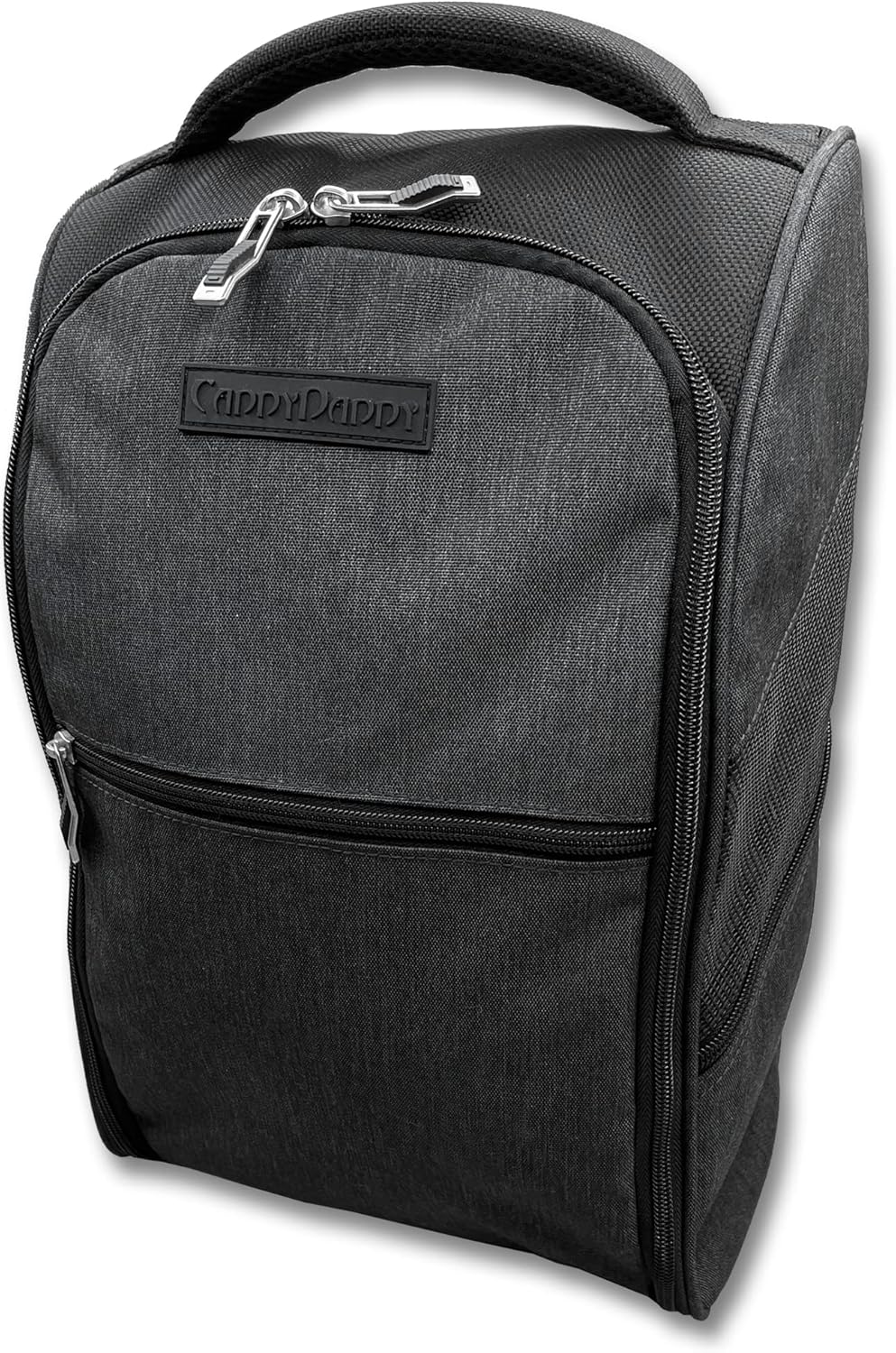 CaddyDaddy Premium Golf Shoe Bag with Ventilated Sides, Internal Shoe Divider, Zipper Closure, Nylon Material, Unisex, Fits Up to Men's Size 14