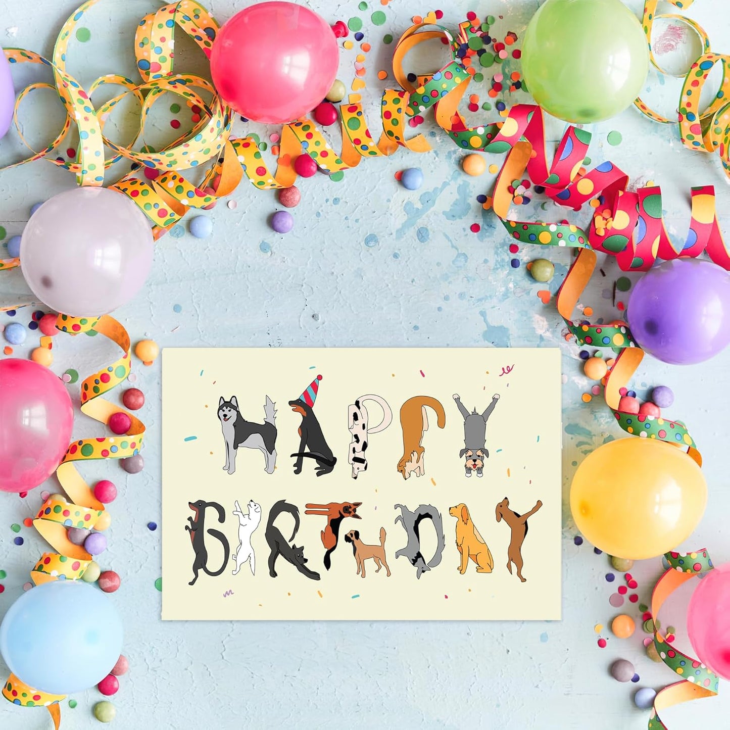 Cheerin Happy Birthday Card - Funny Birthday Card - Sweetest Day Card - Humourous Greeting Card - Hilarious Gag Gift (Dog)