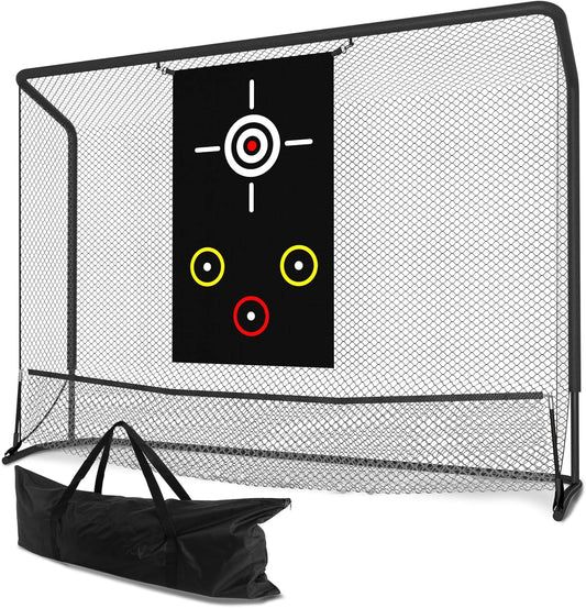 GCCSJ Golf Practice Net(10x7.5ft), Golf Hitting Net, Hitting Net with Target Cloth for Indoor or Outdoor Use, Heavy Duty with Carry Bag, Nets for Backyard
