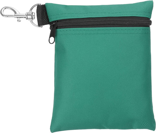 PATIKIL Golf Tee Pouch, Zipper Golf Ball Bag with Metal Lobster Claw Clip for Men Women Valuables Holder