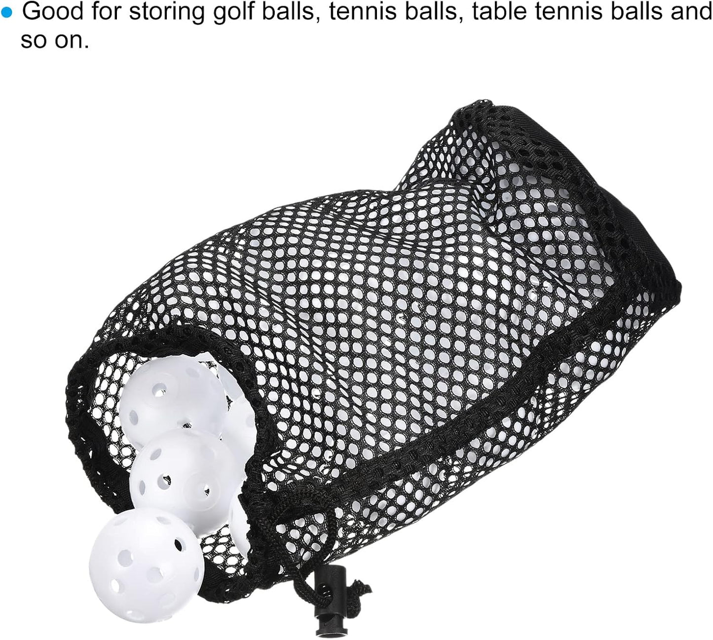 PATIKIL Golf Ball Bag, Nylon Drawstring Mesh Bag Storage Balls with Cord Lock Closure for Golf Tennis Sports
