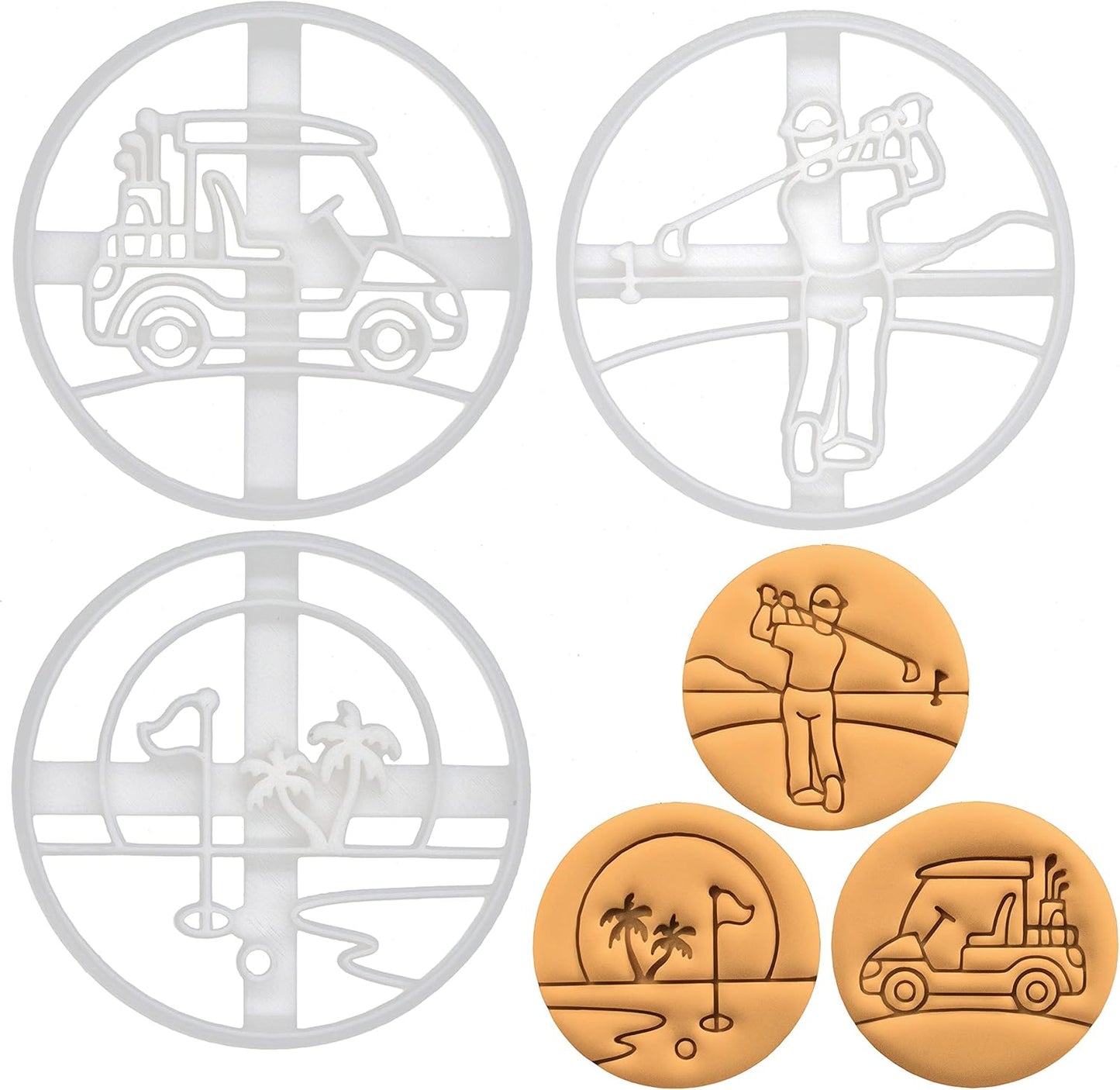 Set of 3 Golfing Cookie Cutters, 3 pieces - Bakerlogy