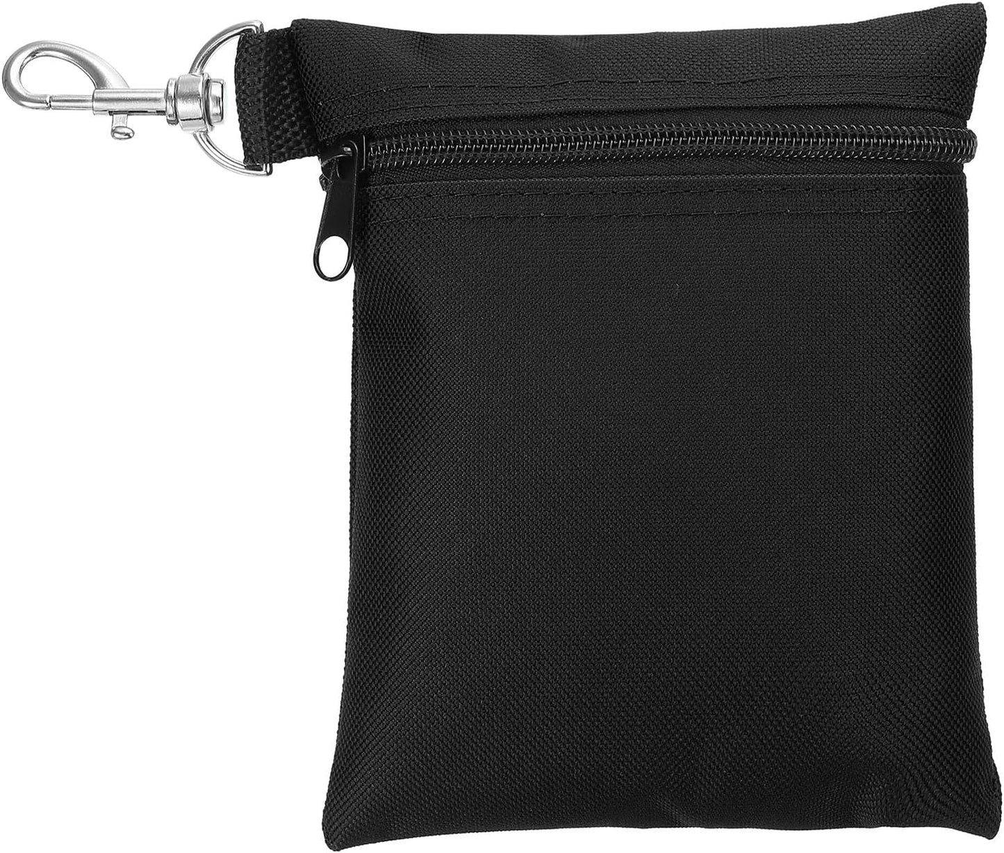 PATIKIL Golf Tee Pouch, Zipper Golf Ball Bag with Metal Lobster Claw Clip for Men Women Valuables Holder