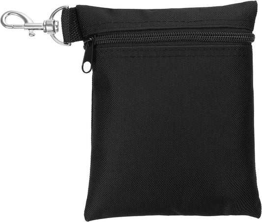 PATIKIL Golf Tee Pouch, Zipper Golf Ball Bag with Metal Lobster Claw Clip for Men Women Valuables Holder